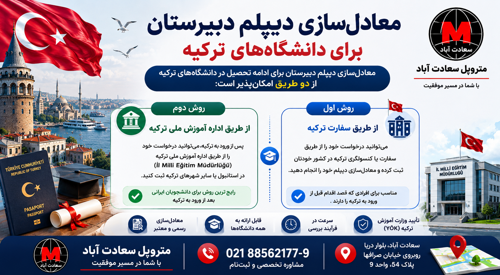 راهنمای جامع دنکلیک ترکیه و معادل‌سازی دیپلم برای دانشگاه‌های ترکیه | مراحل دریافت دنکلیک، مدارک لازم، ثبت درخواست و شرایط تحصیل در ترکیه